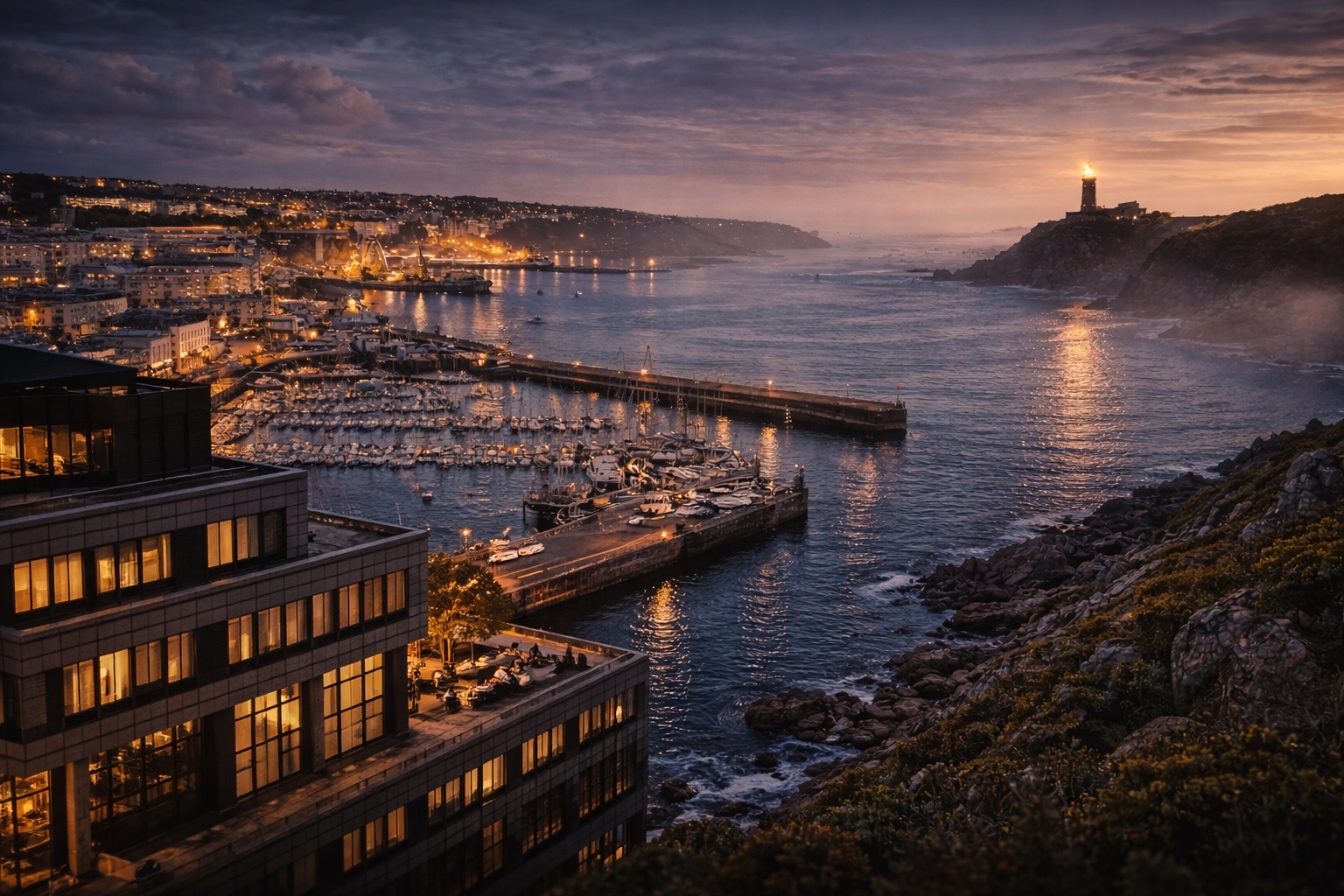 Port de Brest vu depuis les bureaux d'ABERSLEX